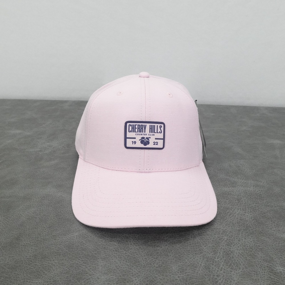 Cherry Hills Country Club Hat Mens One Size Pink Levelwear Strapback Golf Cap